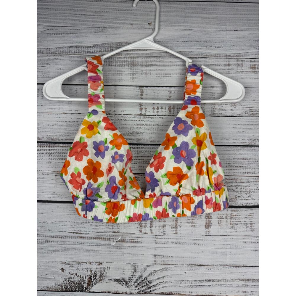 Peppermayo Watching Sunsets Linen Top Multicolored Floral Boho Hippie Beachy 6
